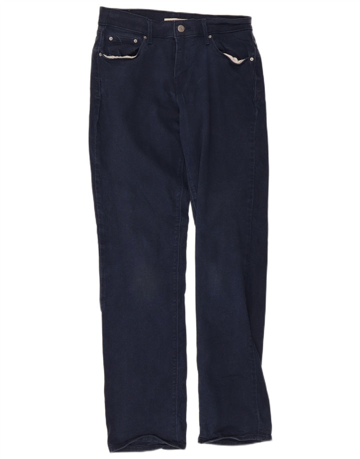 Levi's Damen 505 Straight Jeans W27 L30 Marineblaue Baumwolle
