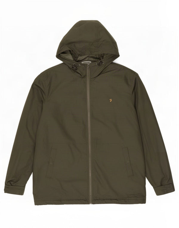 Farah Herren-Regenjacke mit Kapuze, UK 40, Größe L, Grün