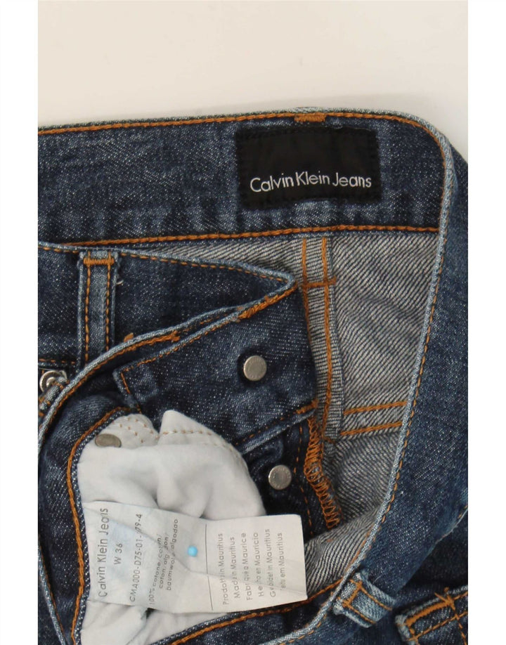 Calvin Klein Herren Straight Jeans W36 L33 Blaue Baumwolle