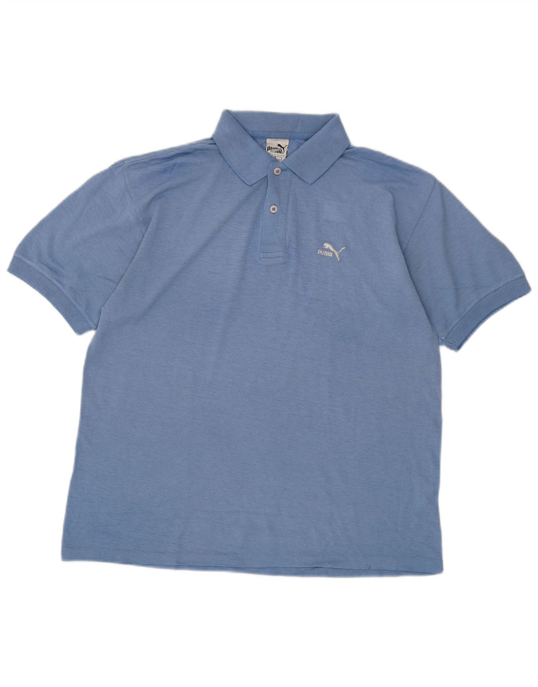 PUMA Herren Poloshirt mittelblaue Baumwolle