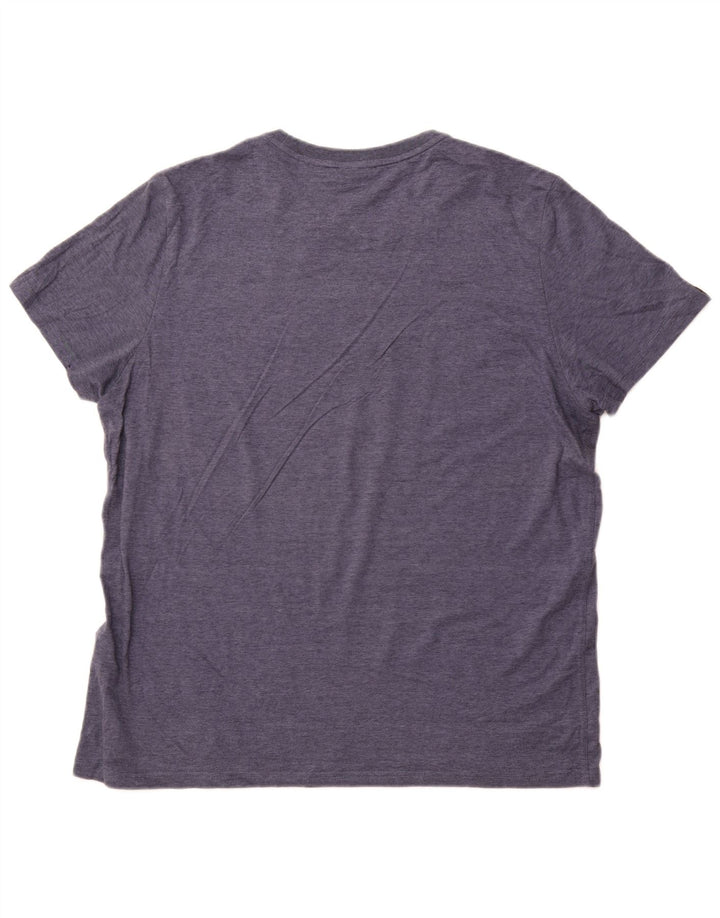 Superdry Herren Grafik-T-Shirt-Oberteil 3XL aus marineblauer Nadelstreifen-Baumwolle