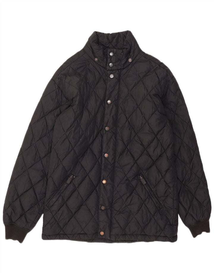 Alberto Aspesi Herren Steppjacke UK 36 Small Schwarz Polyamid