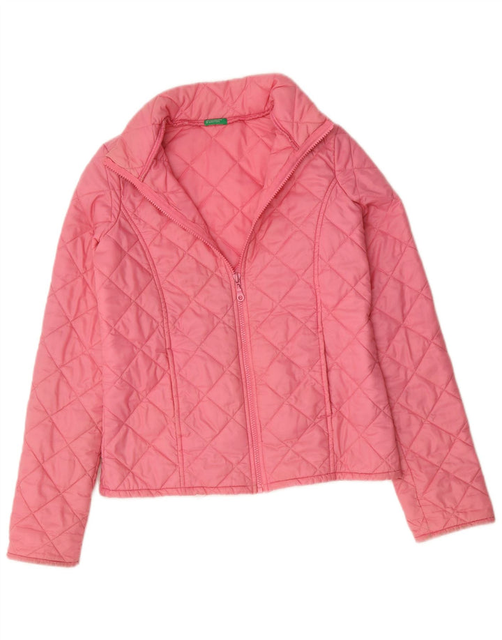 BENETTON Damen Steppjacke UK 8 Small Pink