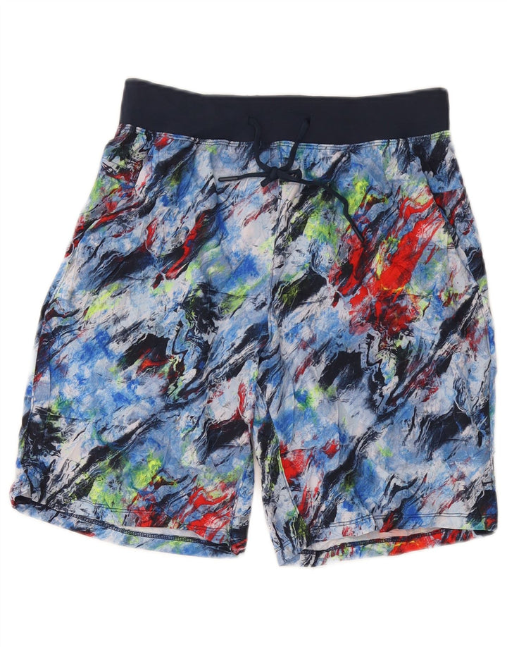 Russell Athletic Herren-Sportshorts, mittelgroß, marineblau, Batikmuster