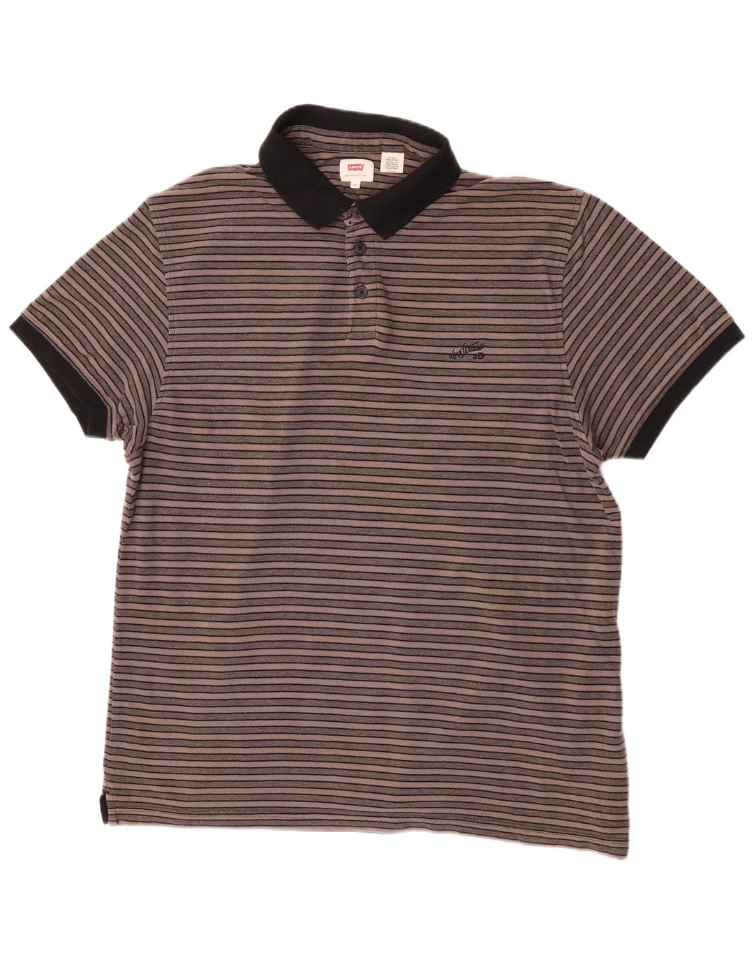 Levi's Herren-Poloshirt XL, braun gestreift, Baumwolle