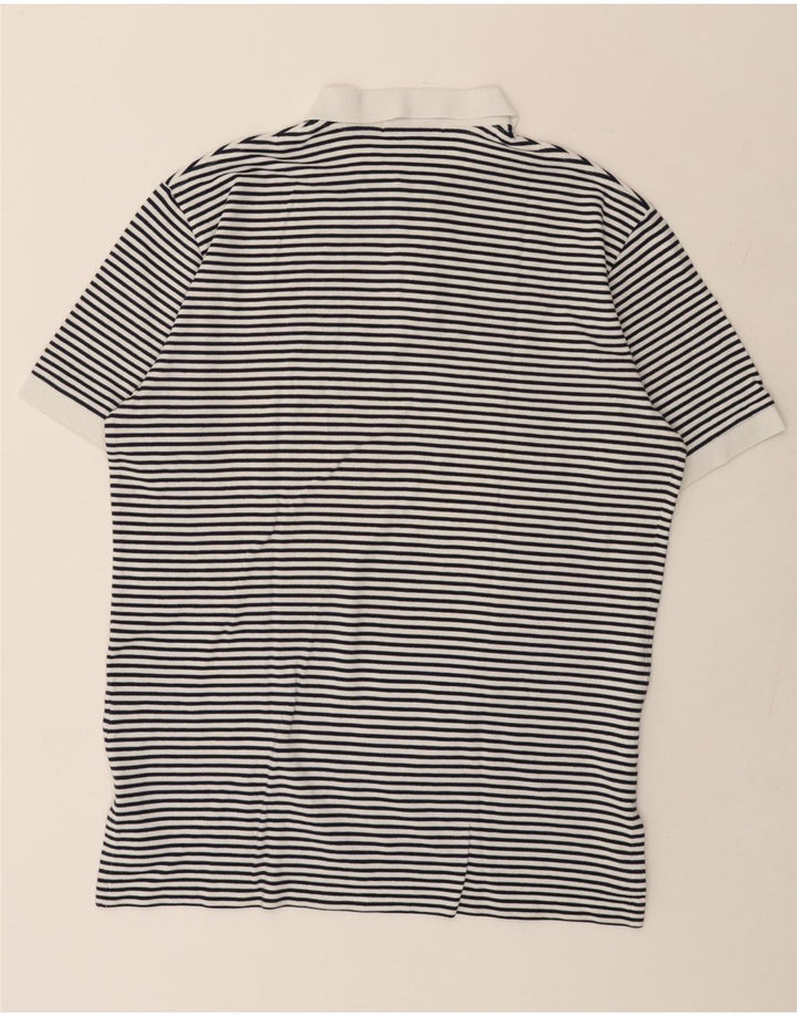 POLO RALPH LAUREN Herren-Poloshirt, große weiße Nadelstreifen-Baumwolle