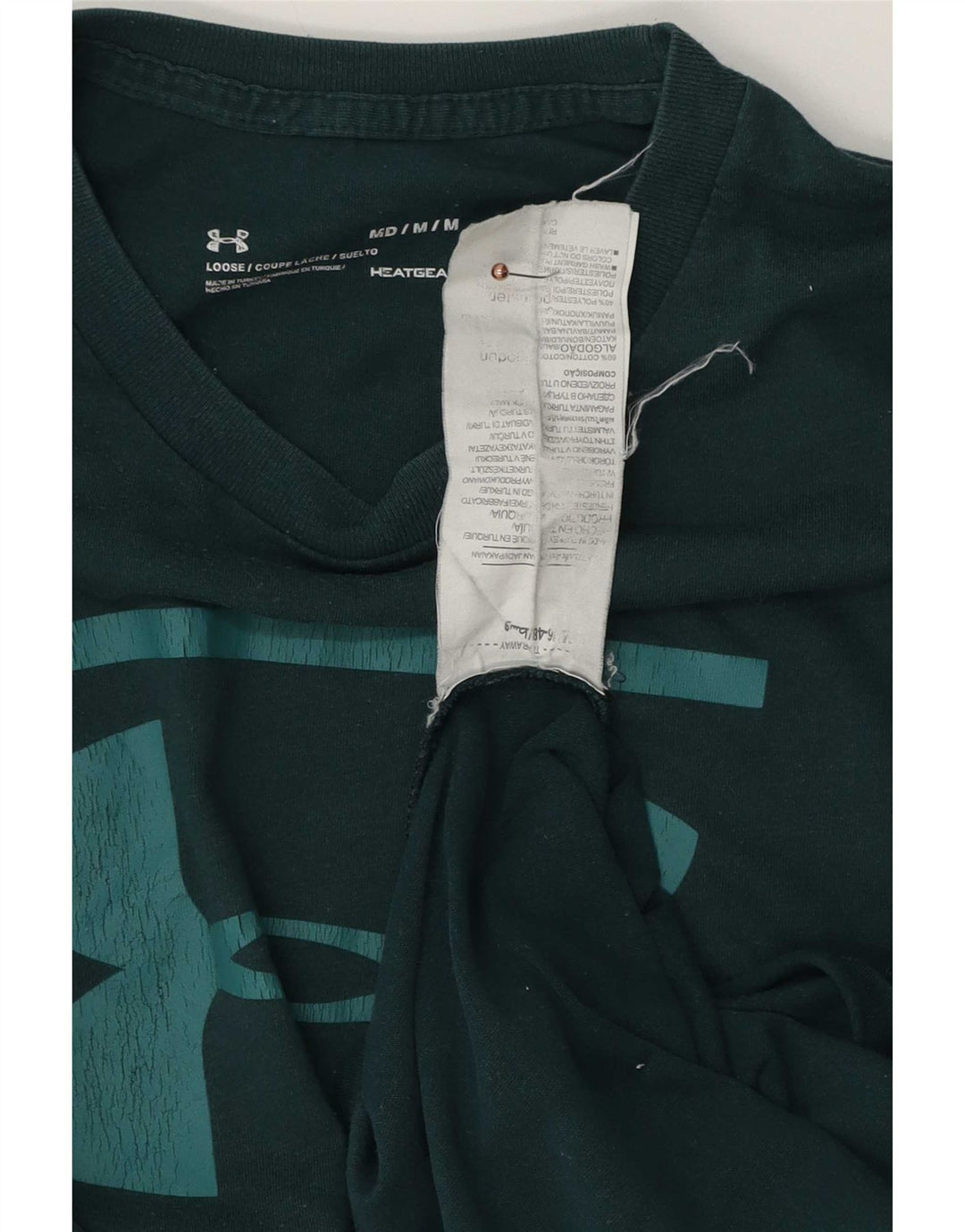 Under Armour Herren Grafik-T-Shirt-Oberteil aus mittelgrüner Baumwolle