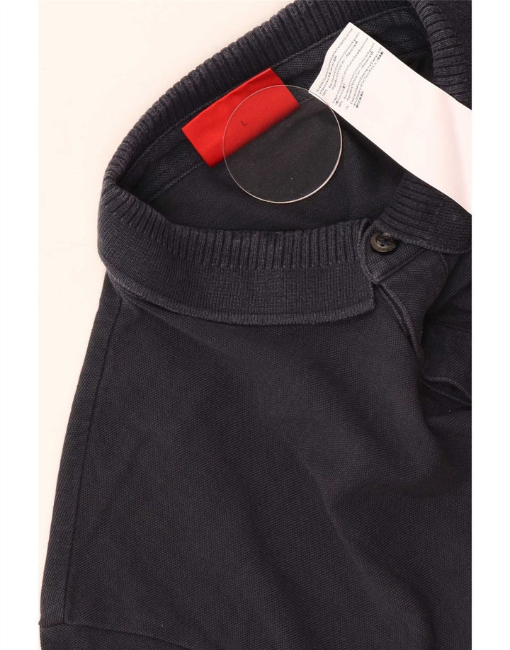 Hugo Boss Herren-Poloshirt, große marineblaue Baumwolle