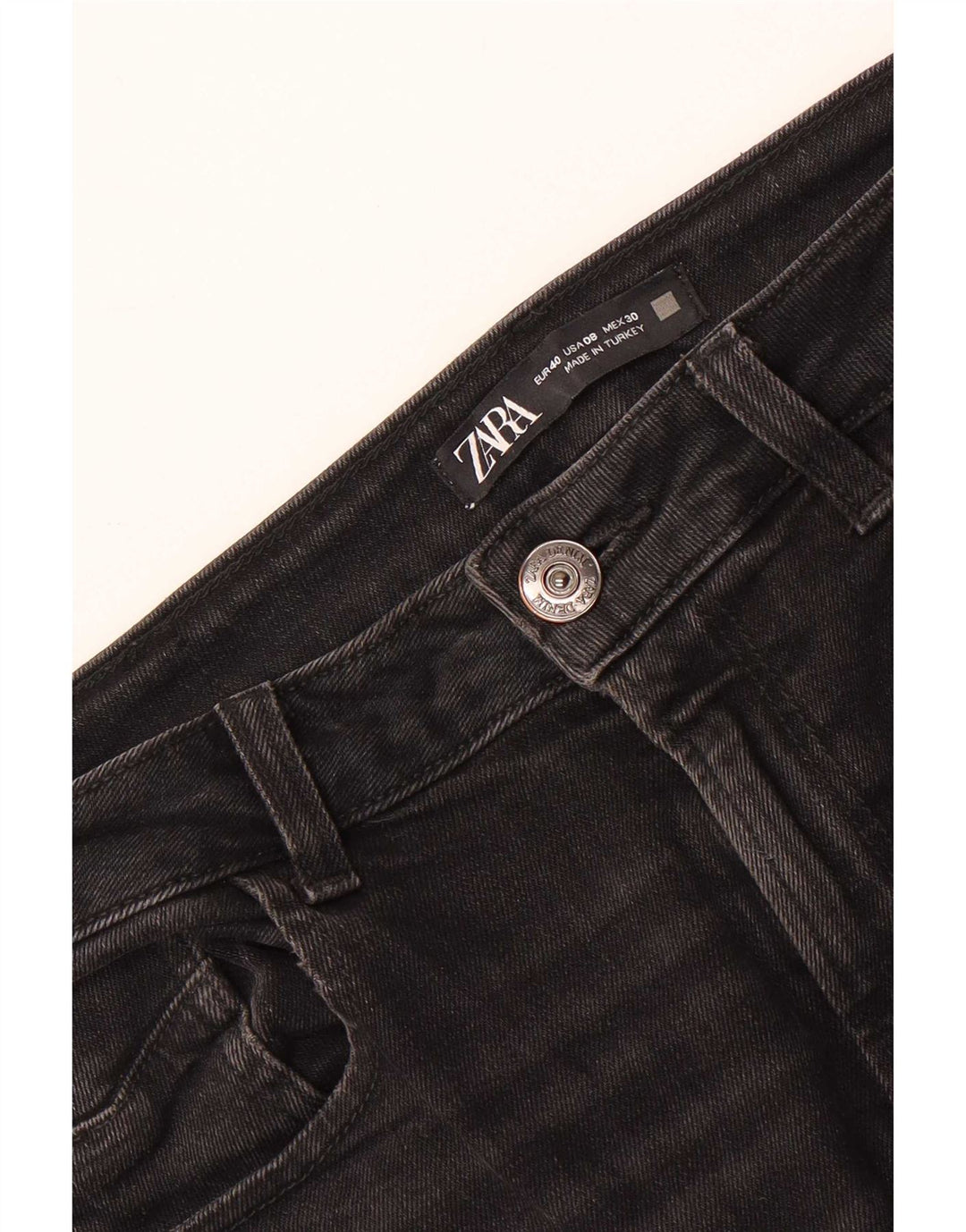 Zara Damen Slim Jeans EU 40 Medium W30 L27 Schwarz