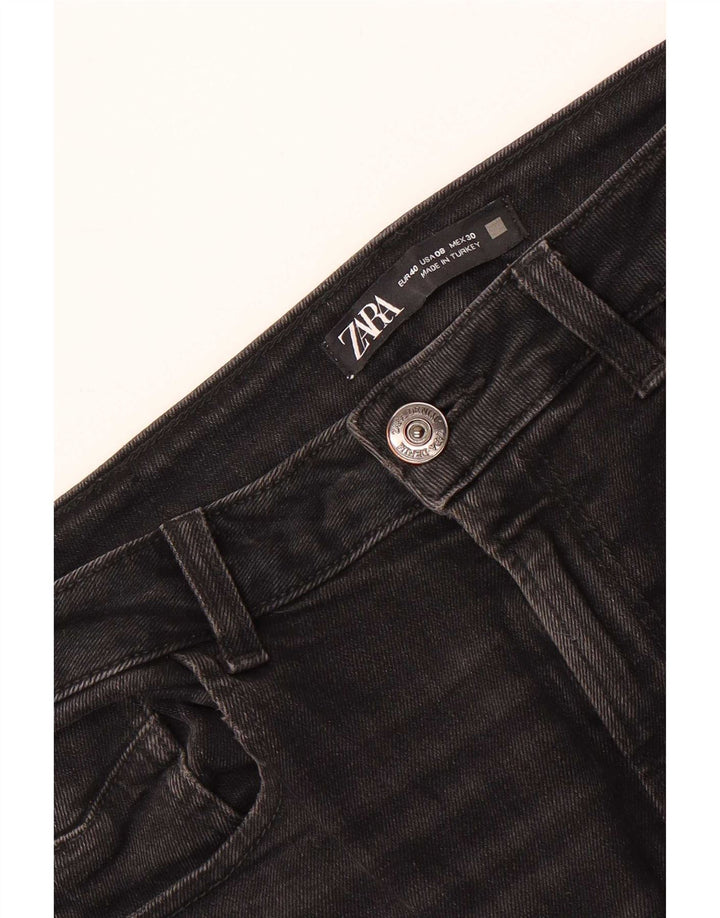 Zara Damen Slim Jeans EU 40 Medium W30 L27 Schwarz