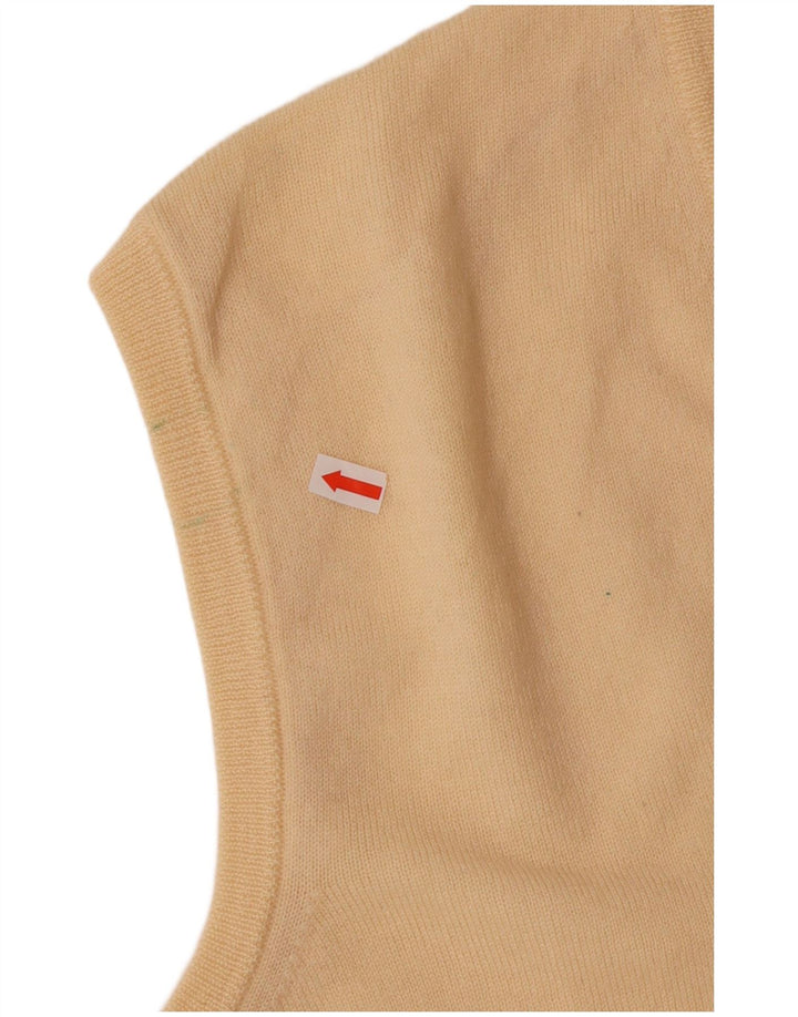 POLO Herren-Tanktop mit V-Ausschnitt, IT 52, große gelbe Schurwolle