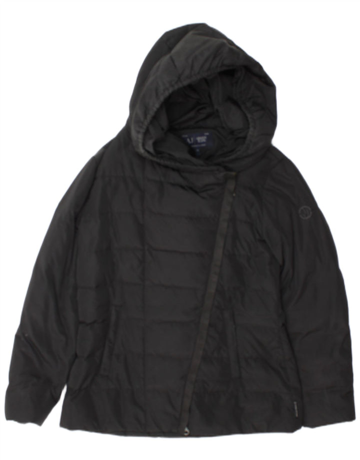 Armani Damen-Jacke mit Kapuze, gepolstert, EU 44, XL, Marineblau, Polyester