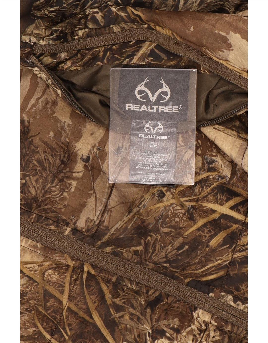 REALTREE Herren Wendeweste IT 54/56 3XL Braunes Camouflage-Polyester