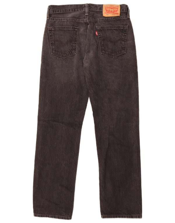 Levi's Damen 514 Straight Jeans W30 L32 Schwarze Baumwolle