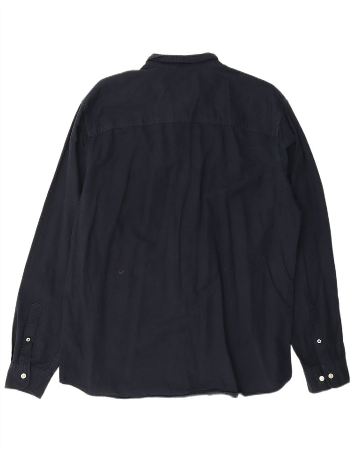 Jack & Jones Herrenhemd 2XL Marineblau aus Baumwolle
