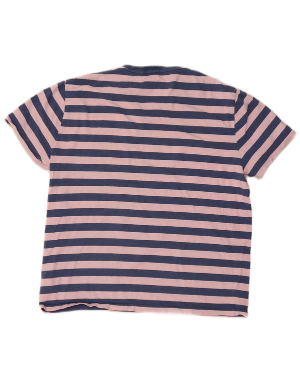 Polo Ralph Lauren Custom Slim Fit T-Shirt-Oberteil für Herren, groß, rosa gestreift