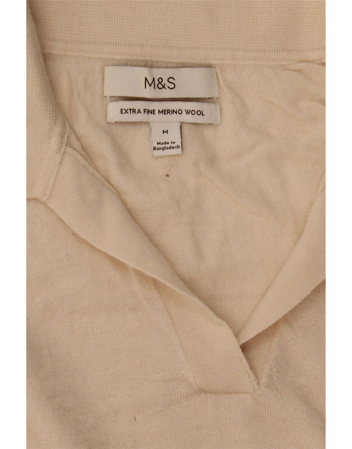 Marks & Spencer Damen-Pullover mit Rollkragen, UK 12, mittelbeige Wolle