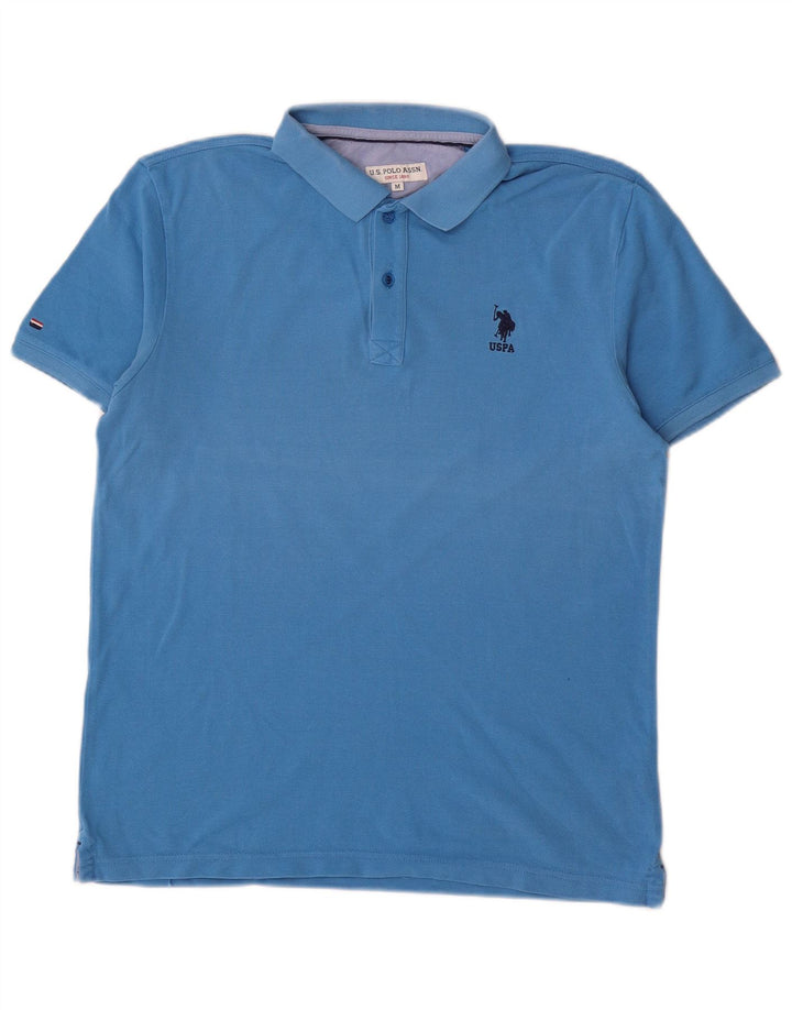 U.S. Polo Assn. Herren-Poloshirt aus mittelblauer Baumwolle