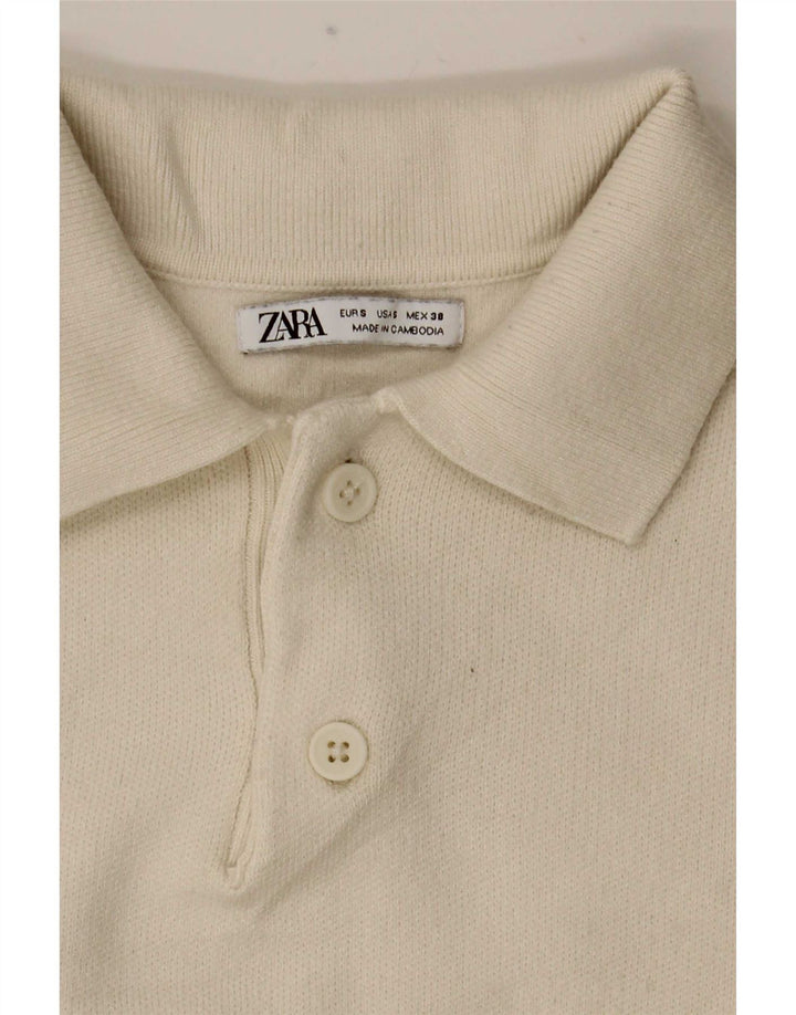 Zara Herren-Pullover mit Rollkragen, Größe S, gebrochenes Weiß