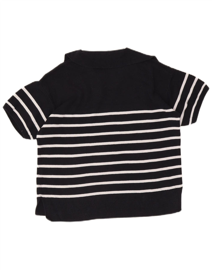 Marks & Spencer Damen-Pullover mit Polokragen, Gr. 14, mittleres Marineblau