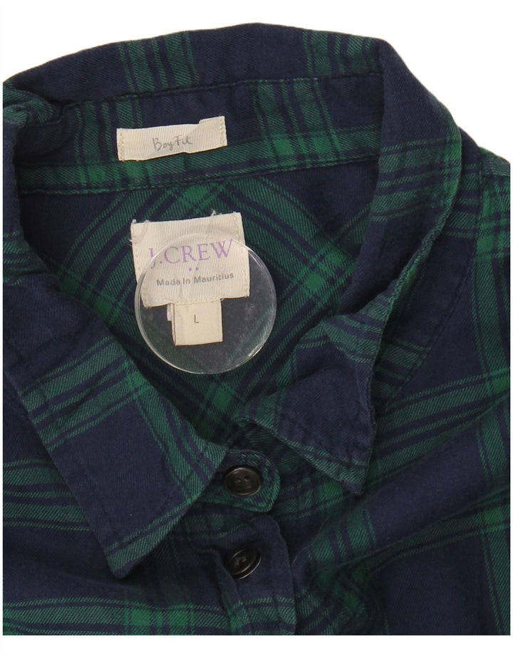 J. Crew Damen-Hemd, groß, marineblau kariert