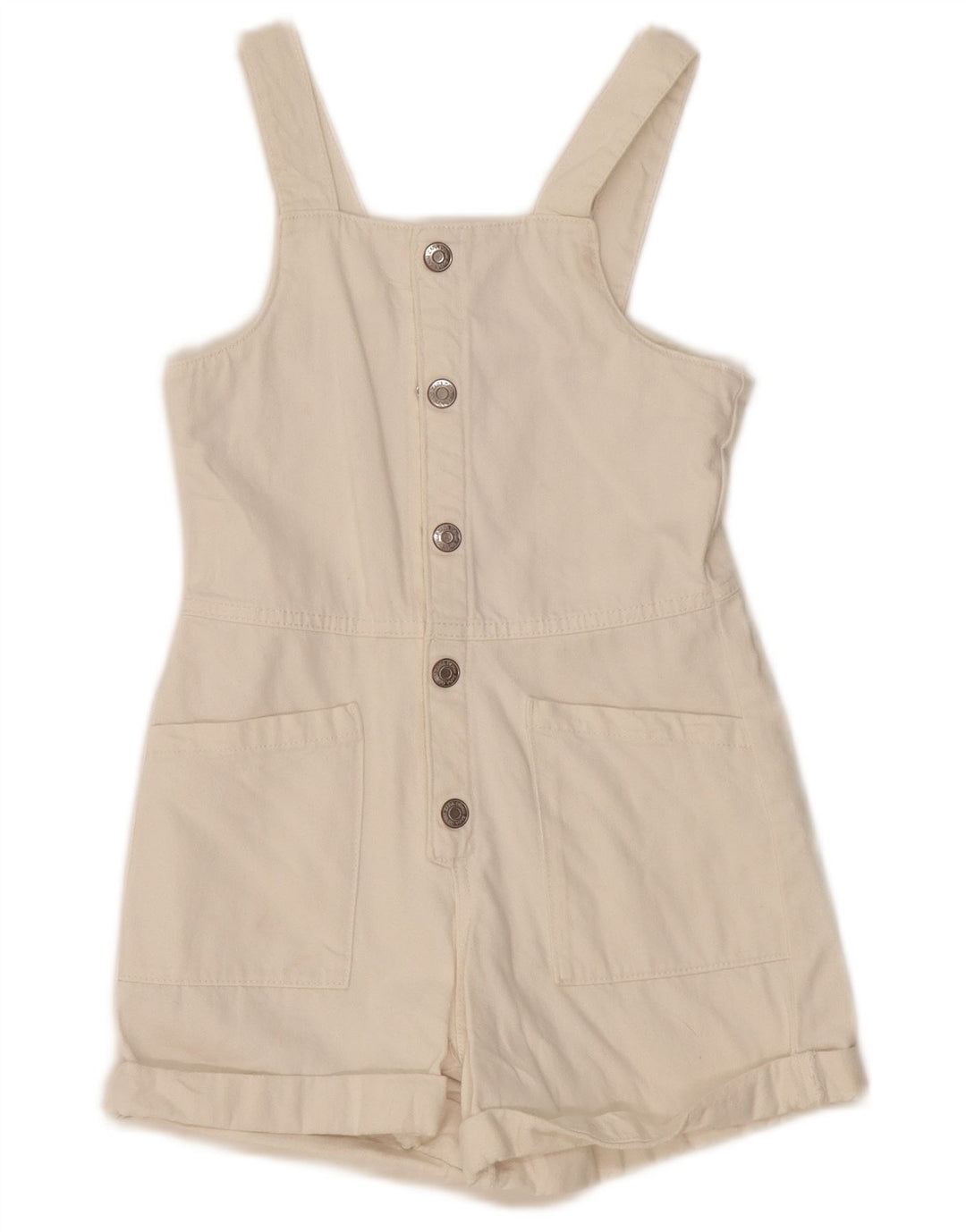 Zara Denim-Playsuit für Mädchen, 8–9 Jahre, weiße Baumwolle