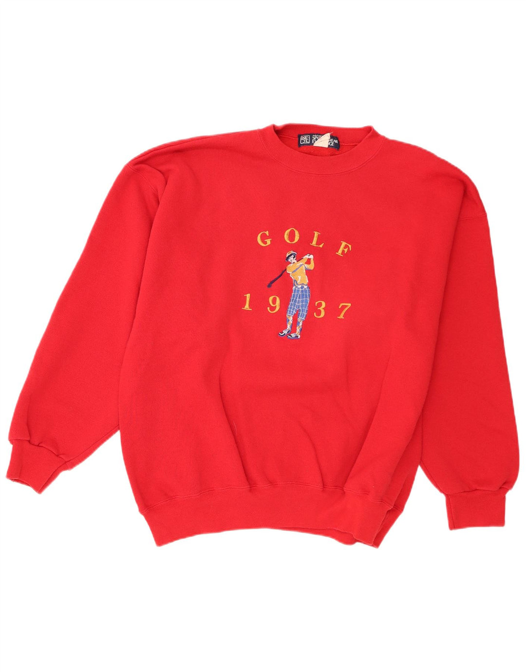 Vintage Herren Grafik Sweatshirt Pullover XL Rot Baumwolle
