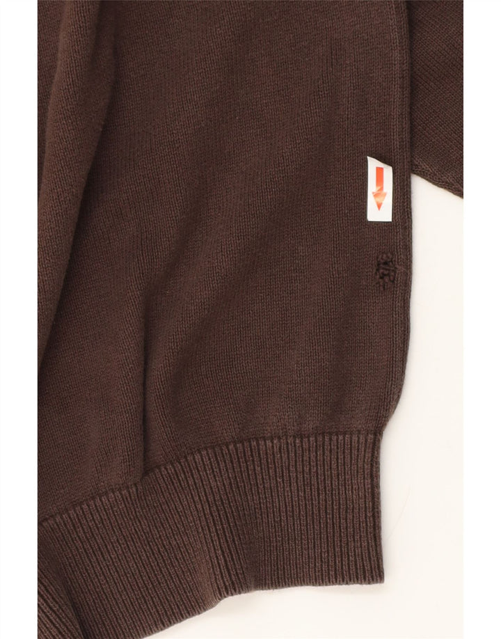 Tommy Hilfiger Herren-Pullover mit Rundhalsausschnitt, Größe L, Braun