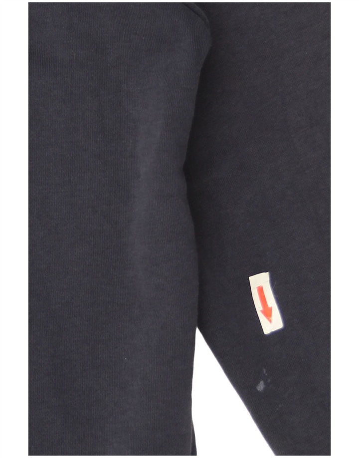 Ellesse Herren-Kapuzenpullover mit Reißverschluss, mittlere marineblaue gestreifte Baumwolle