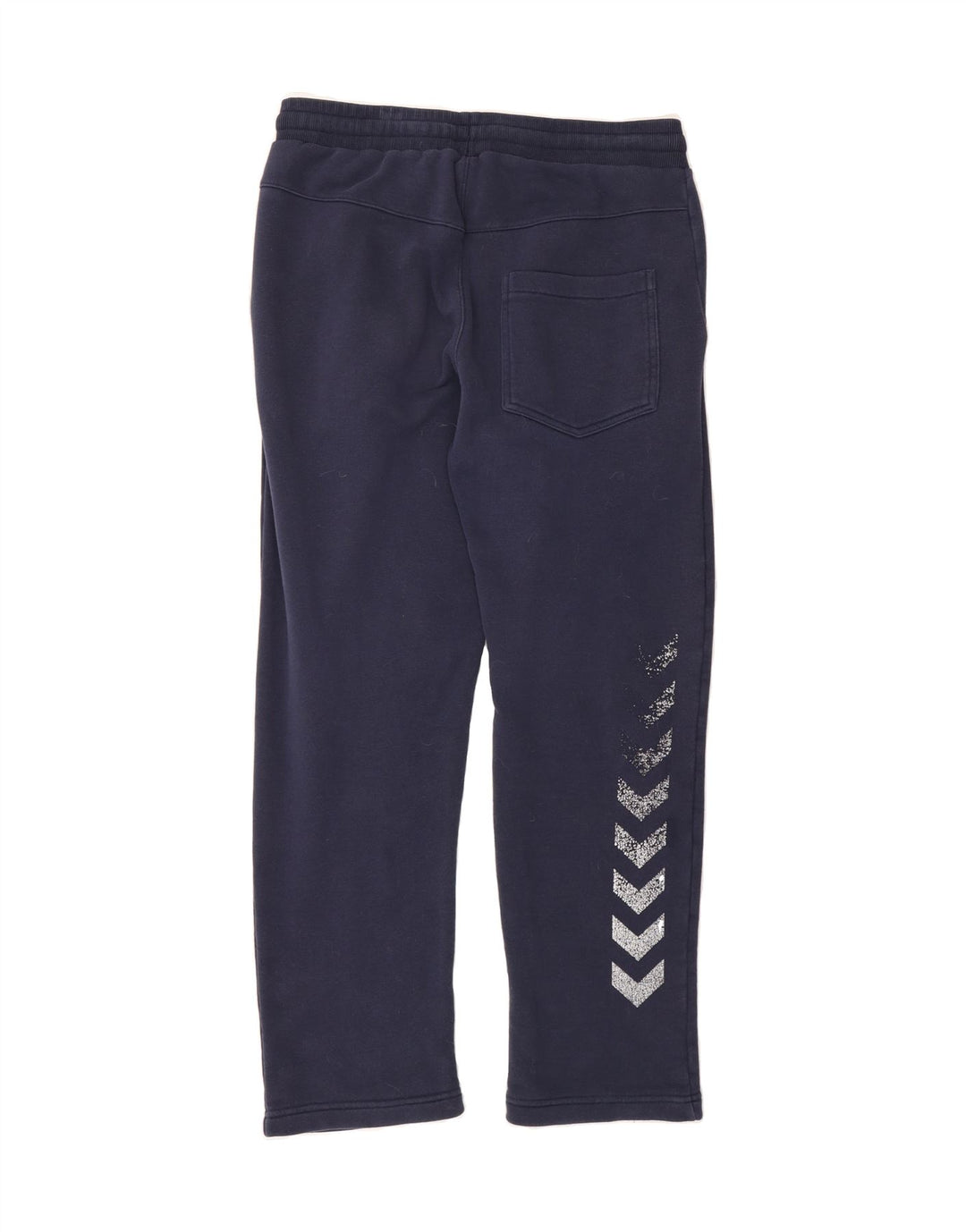 HUMMEL Mens Graphic Tracksuit Trousers Small  Navy Blue Cotton Vintage Hummel and Second-Hand Hummel from Messina Hembry 