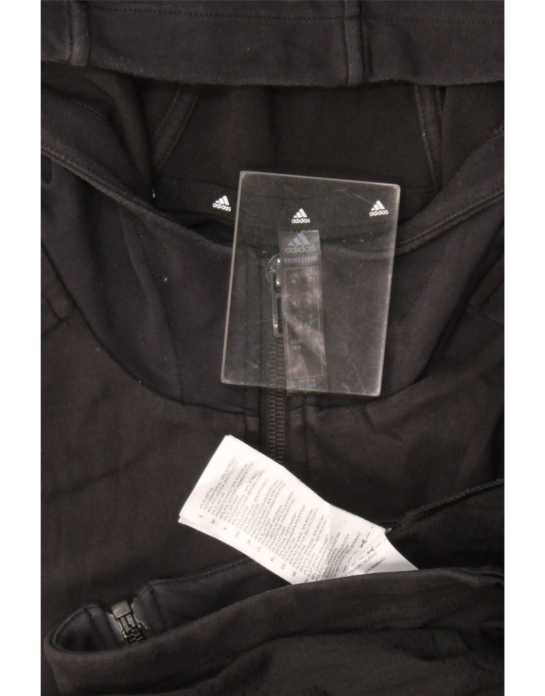 Adidas Herren Graphic Zip Hoodie Pullover Mittelschwarze Baumwolle