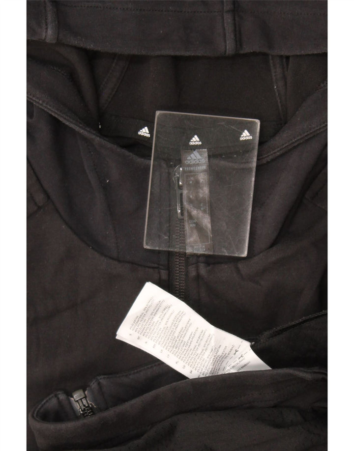 Adidas Herren Graphic Zip Hoodie Pullover Mittelschwarze Baumwolle