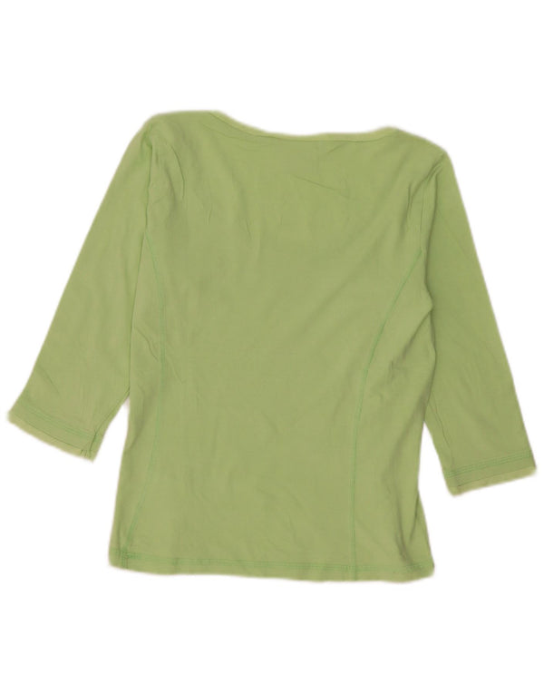 Champion Damen Heritage Classics Crop Top 3/4 Ärmel UK 14 Large Grün