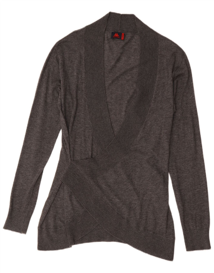 Kappa Damen-Pullover mit V-Ausschnitt, UK 16, Größe L, Grau, Polyacryl