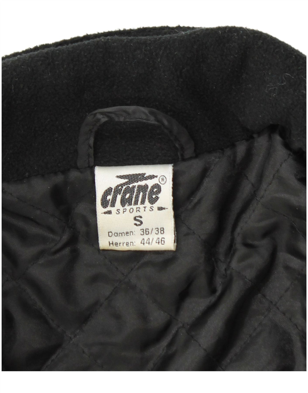 CRANE Herren-Fleecejacke mit lockerer Passform, UK 36, Größe S, schwarz geflecktes Polyester