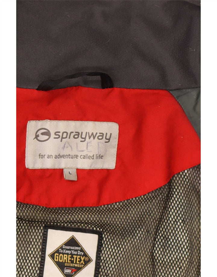 Sprayway Herren Gore-Tex Regenjacke UK 40 Large Grün Colourblock Polyamid