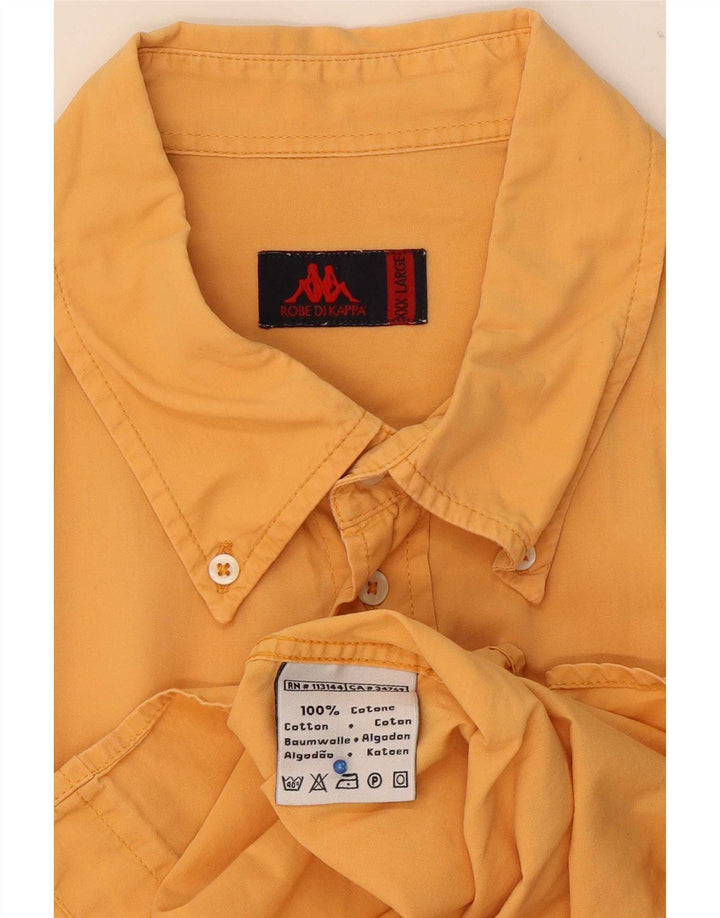 Kappa Herren Kurzarmhemd 3XL Orange Baumwolle