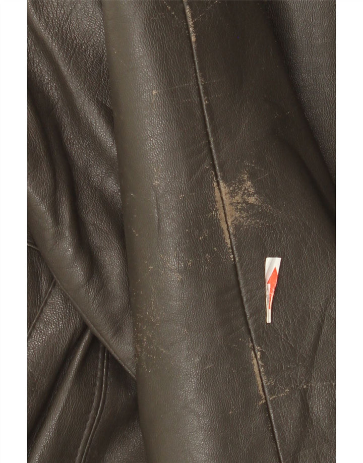 Vintage Herren Militärlederjacke IT 52 XL Grau