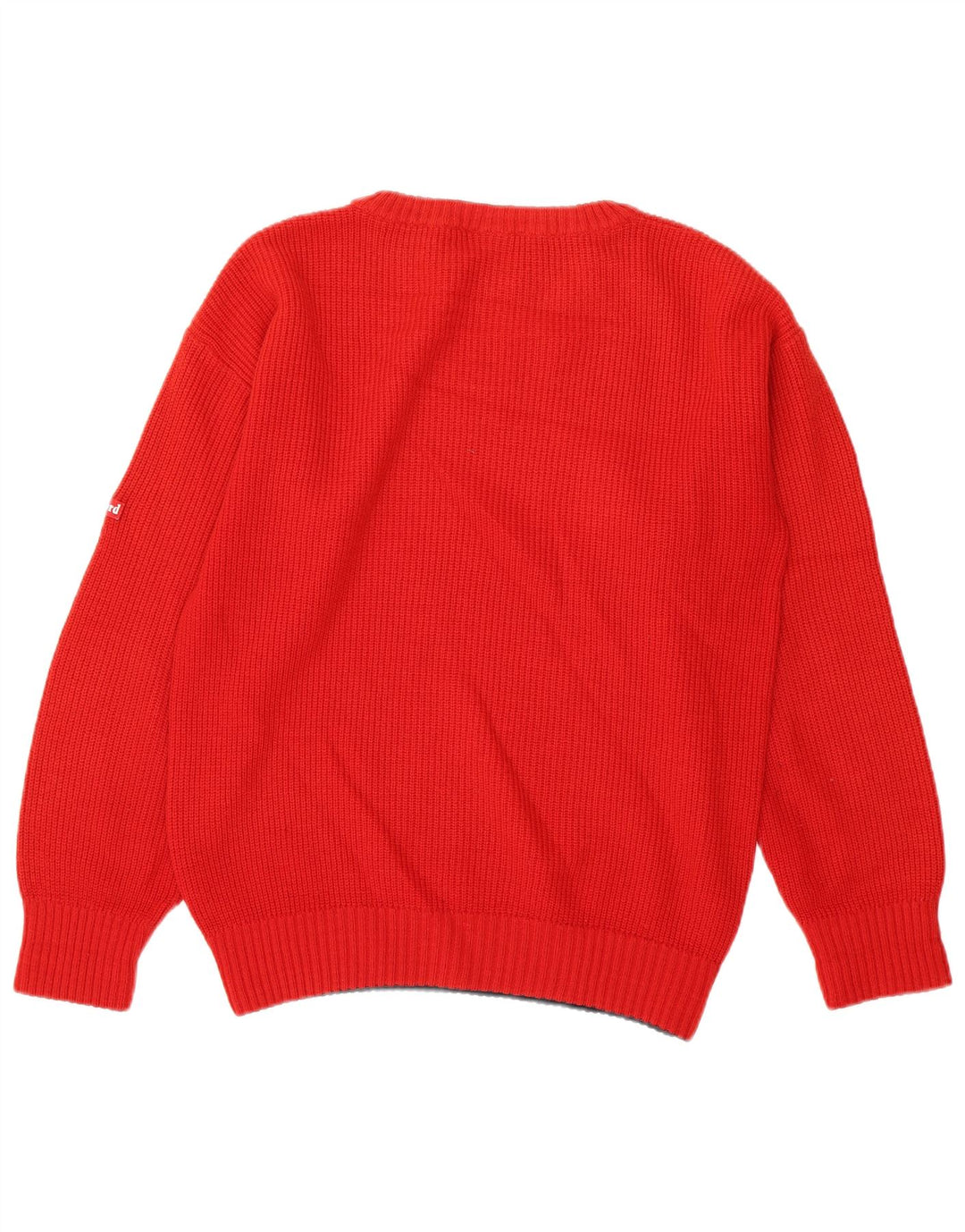 Ivy Oxford Herren-Pullover mit Rundhalsausschnitt, mittelrote Wolle