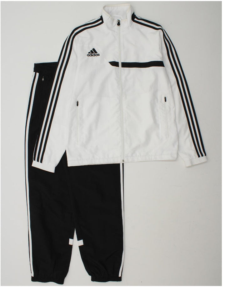 ADIDAS Mens Graphic Full Tracksuit Small White Polyester Vintage Adidas and Second-Hand Adidas from Messina Hembry 
