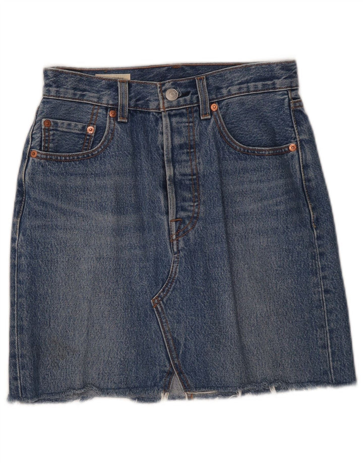 Levi's Damen Jeansrock W25 XS Blaue Baumwolle
