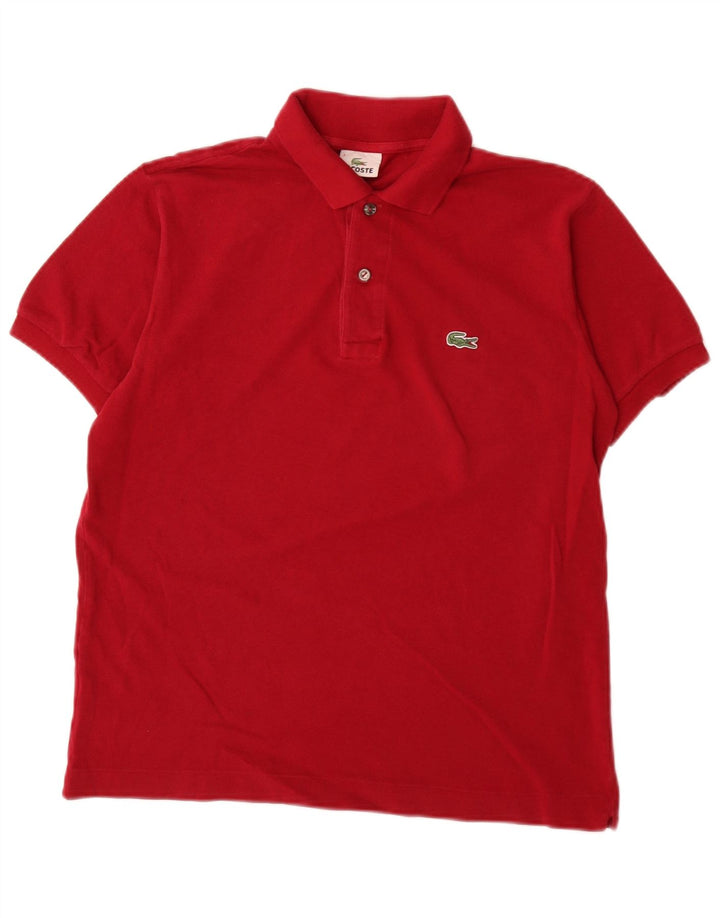 Lacoste Herren-Poloshirt, Größe 3, klein, rote Baumwolle