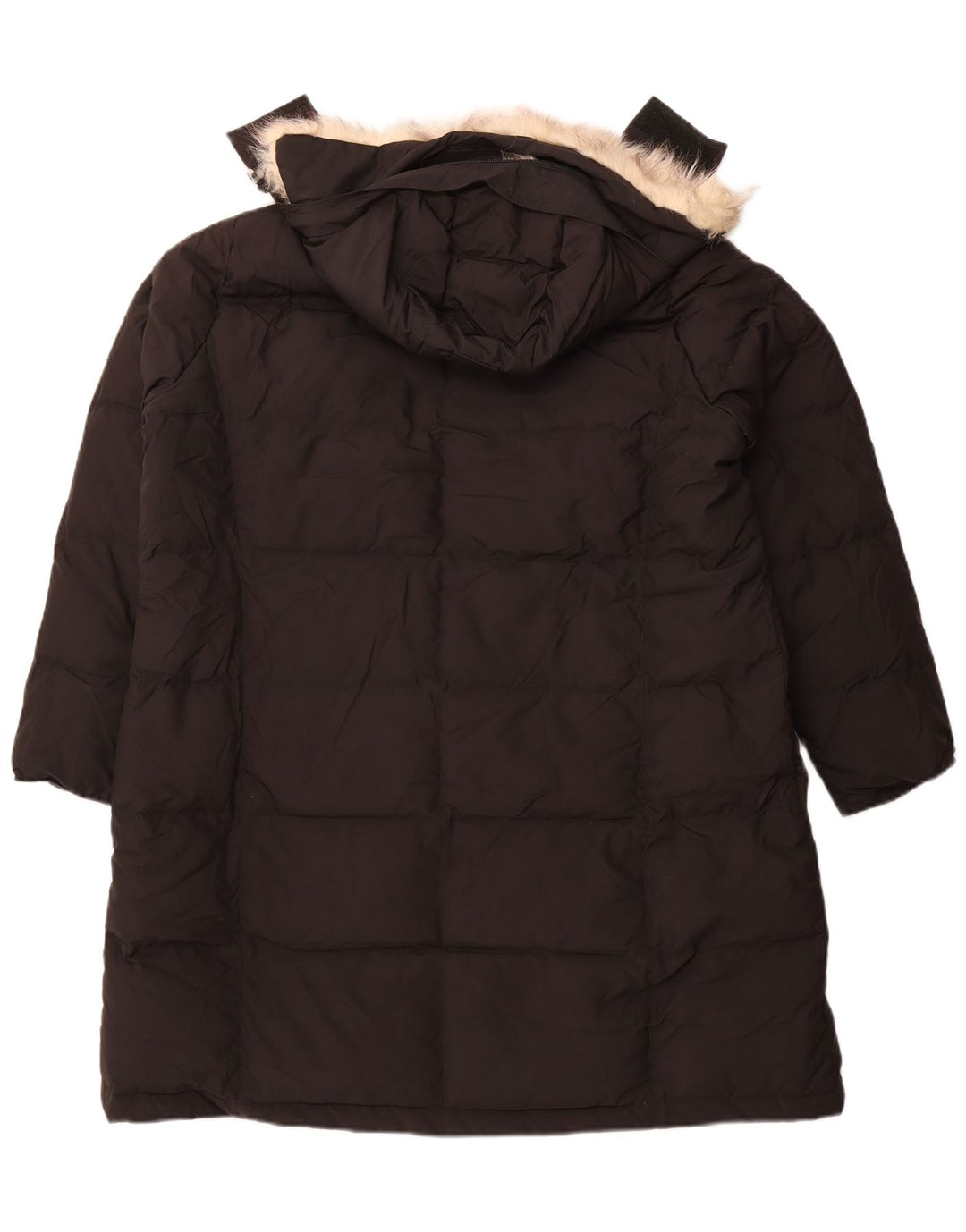 L.L.BEAN Damen Übergroßer, wattierter Mantel mit Kapuze, UK 18, XL, Schwarz, Polyester