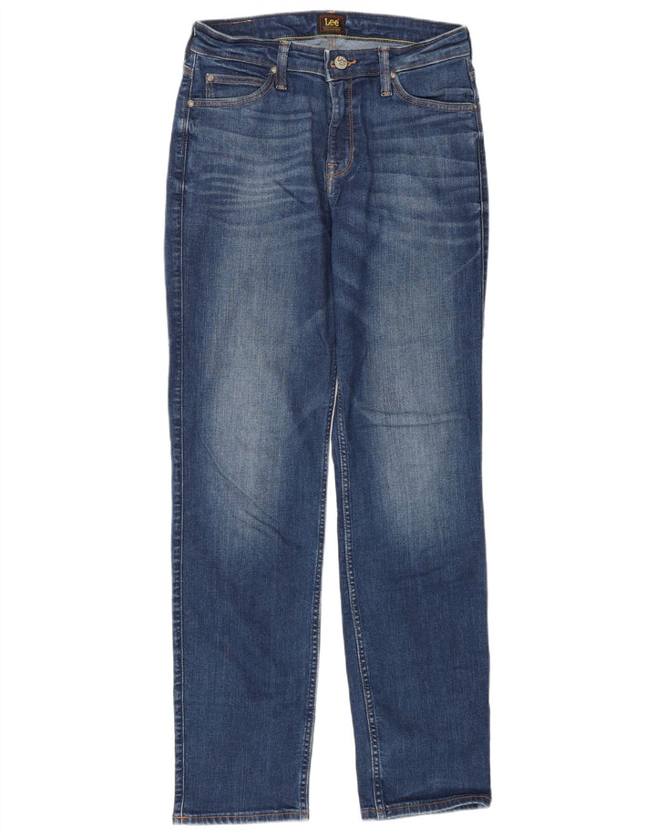 LEE Damen Marion Straight Jeans W30 L31 Blaue Baumwolle