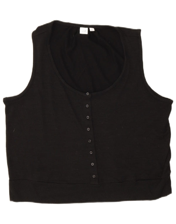 Gap Ärmelloses Damen-Blusenoberteil, UK 18, XL, Schwarz, Polyester