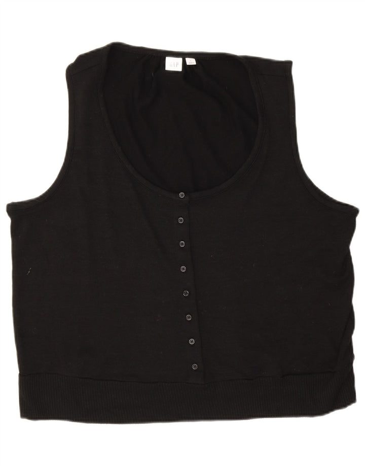 Gap Ärmelloses Damen-Blusenoberteil, UK 18, XL, Schwarz, Polyester