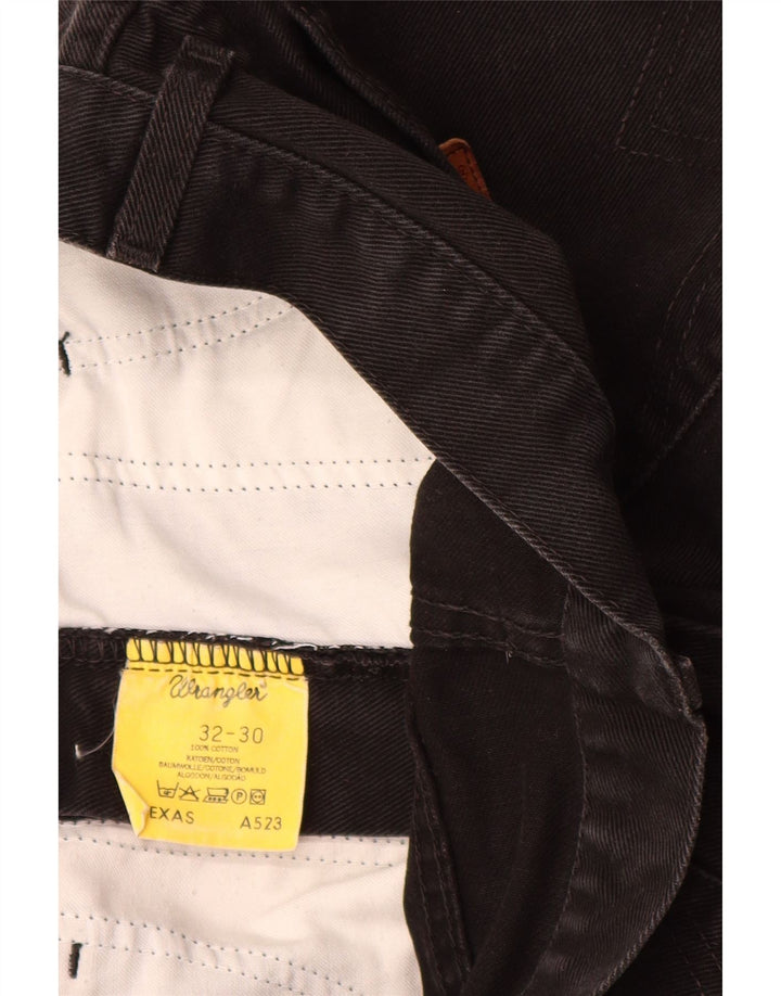 Wrangler Herren Texas Straight Jeans W32 L30 Schwarze Baumwolle