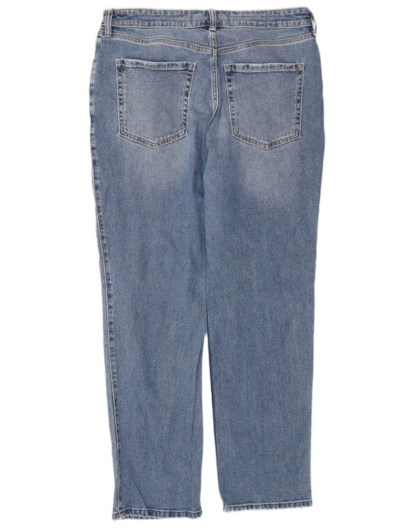 Hollister Damen High Rise Straight Jeans US 14 Large W32 L30 Blau