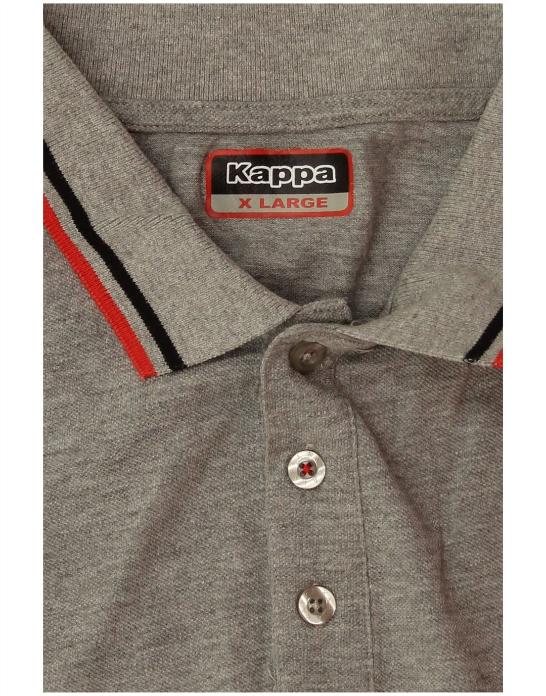 Kappa Herren Poloshirt XL Grau meliert