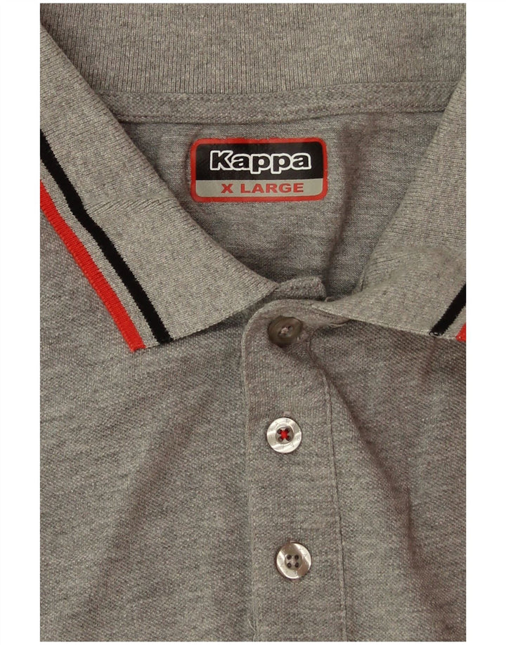 Kappa Herren Poloshirt XL Grau meliert